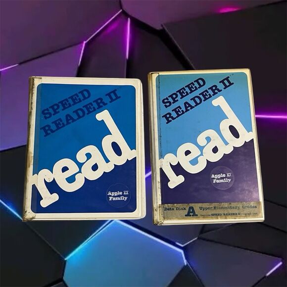 Vintage Apple II Program Software Speed Reader II 1983 Davidson 5.25 Floppy Disk